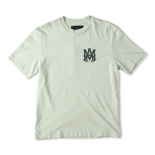AMIRI Mens Ma Logo T-Shirt Crew Neck Short Sleeve Cotton Green XS RRP 370