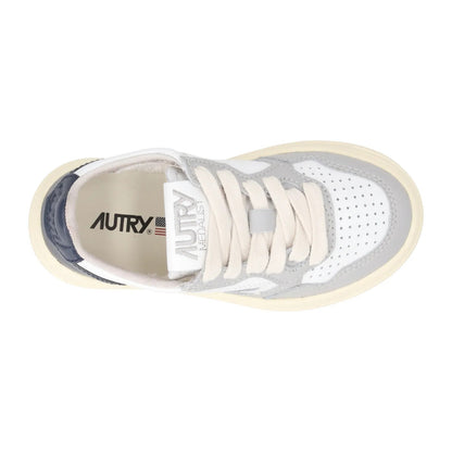 AUTRY Unisex Kids Medalist Trainers Leather Low Top White Comb EU 27 RRP 165 — View 7
