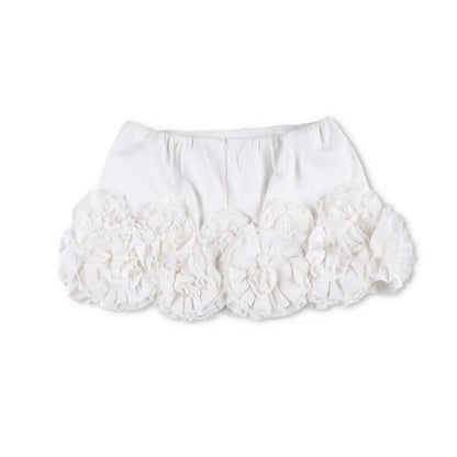 SHUSHU TONG Womens Floral Embellished Fluffy Mini Skirt White Size 12 RRP 510 — View 4