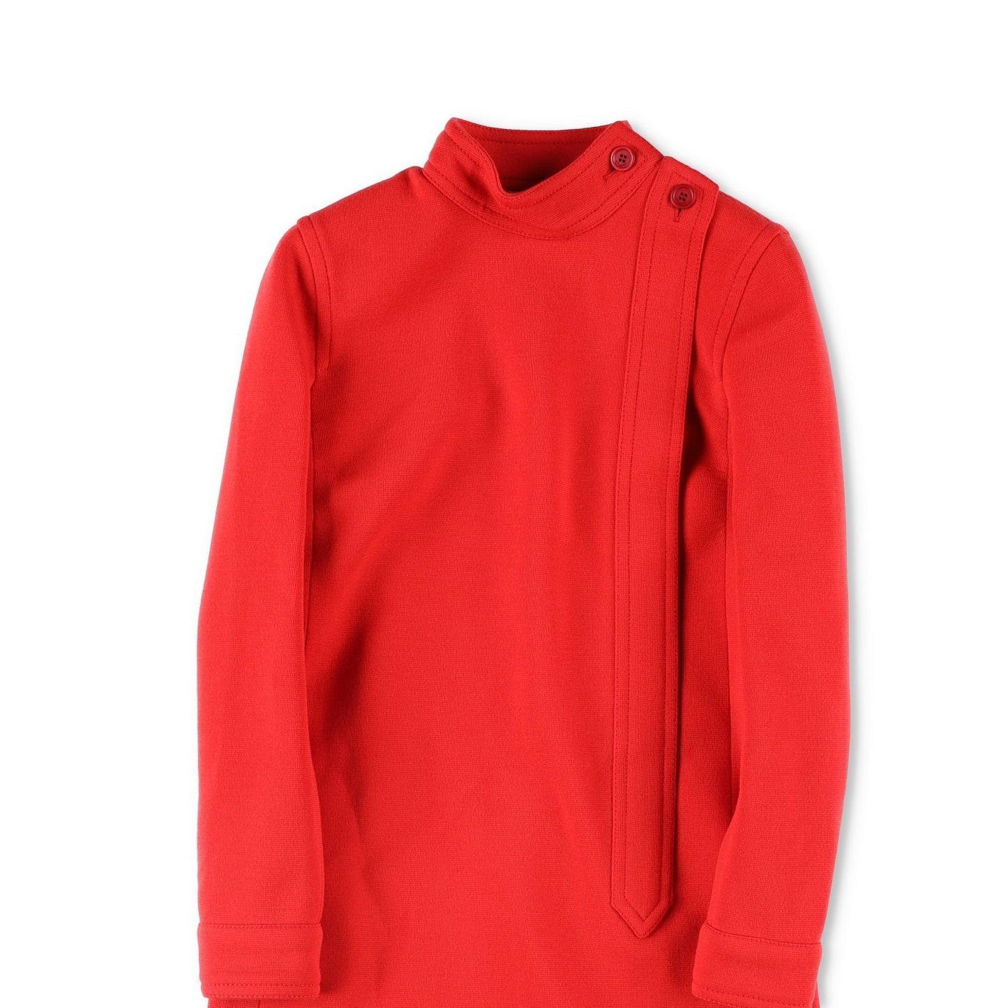 SAINT LAURENT Red Womens Wool Mini Dress Long Sleeve Size 36 Party RRP1900 — View 2
