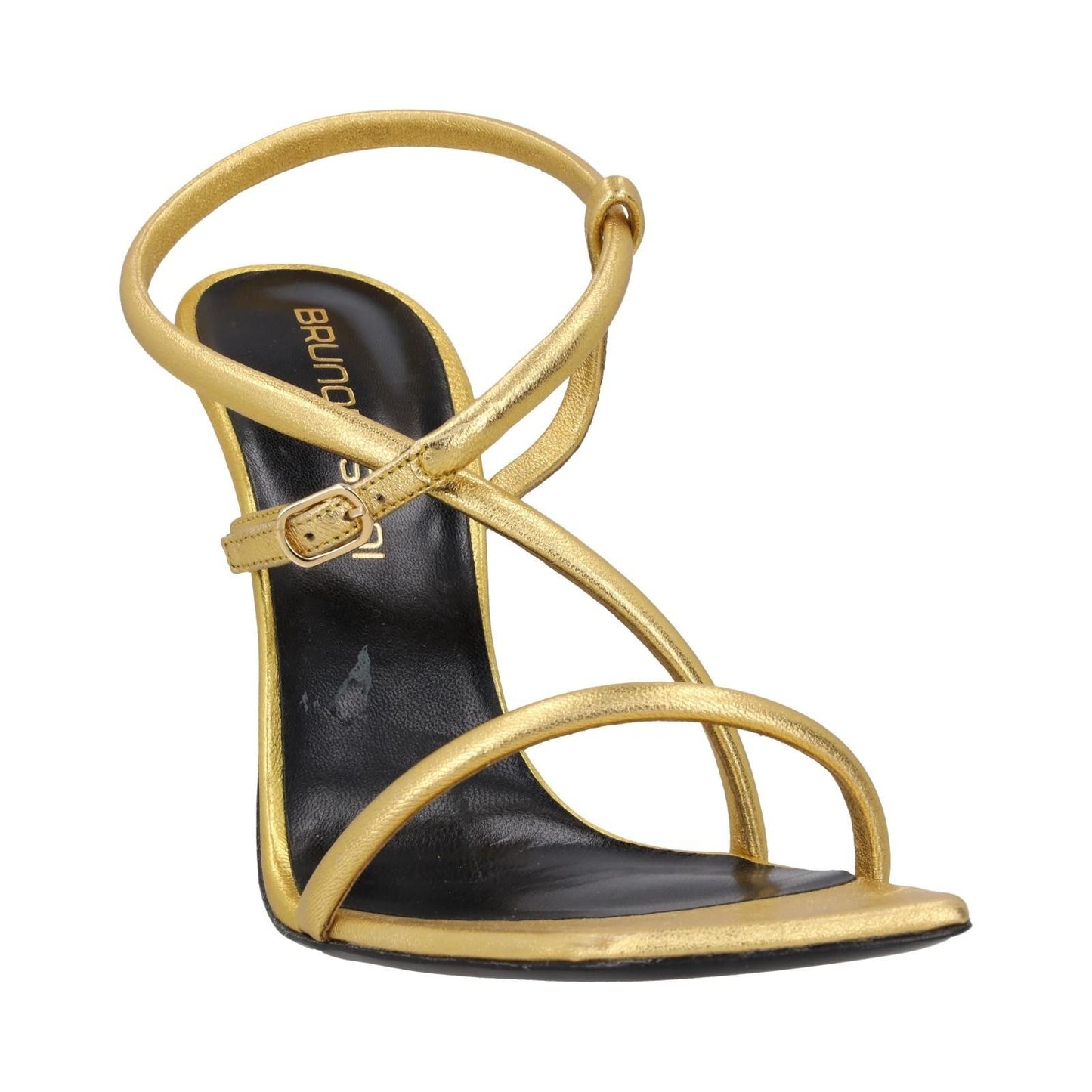 BRUNO FRISONI Women Sandal Gold Leather Strappy Stiletto Heel Size 40.5 RRP 615 — View 6