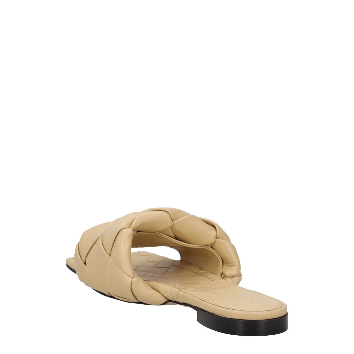 BOTTEGA VENETA Womens Sliders Flat Beige Leather Woven Slip On UK 4.5 RRP 1010 — View 5