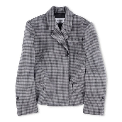 SALVATORE FERRAGAMO Womens Blazer Jacket Collare Pockets Grey 40 RRP 2635