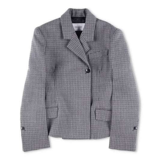 SALVATORE FERRAGAMO Womens Blazer Jacket Collare Pockets Grey 40 RRP 2635