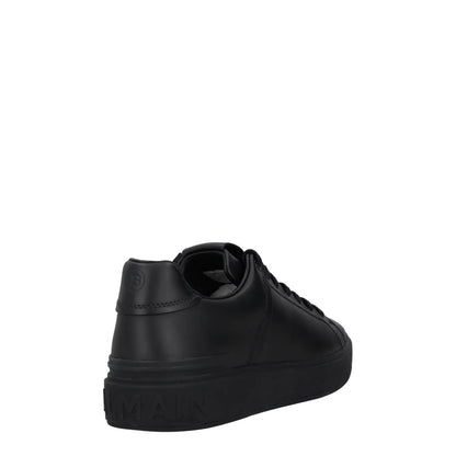 BALMAIN Mens Black Leather Trainers Low Top Lace Up Sneakers UK 7 RRP 450 — View 6