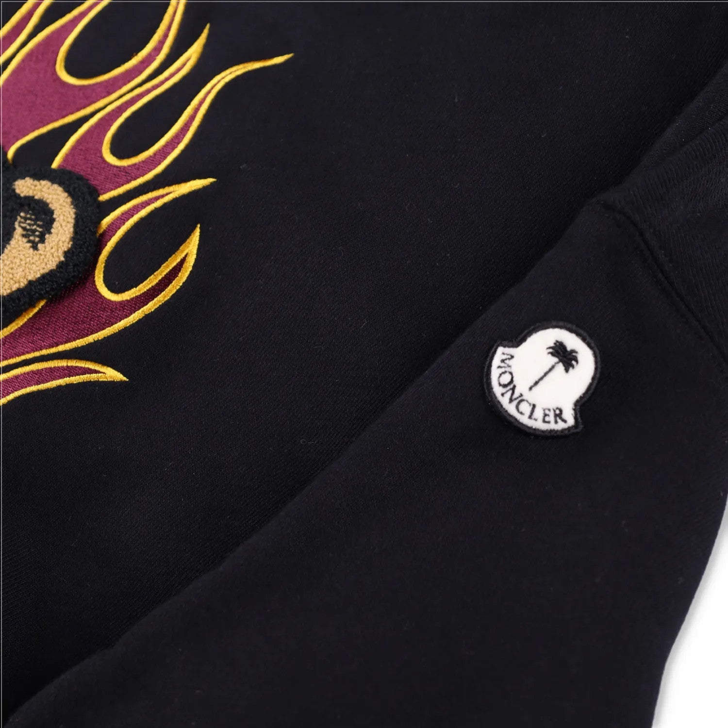 MONCLER GENIUS X Palm Angels Womens Bear Flames Sweatshirt Black XS RRP 565 — View 5