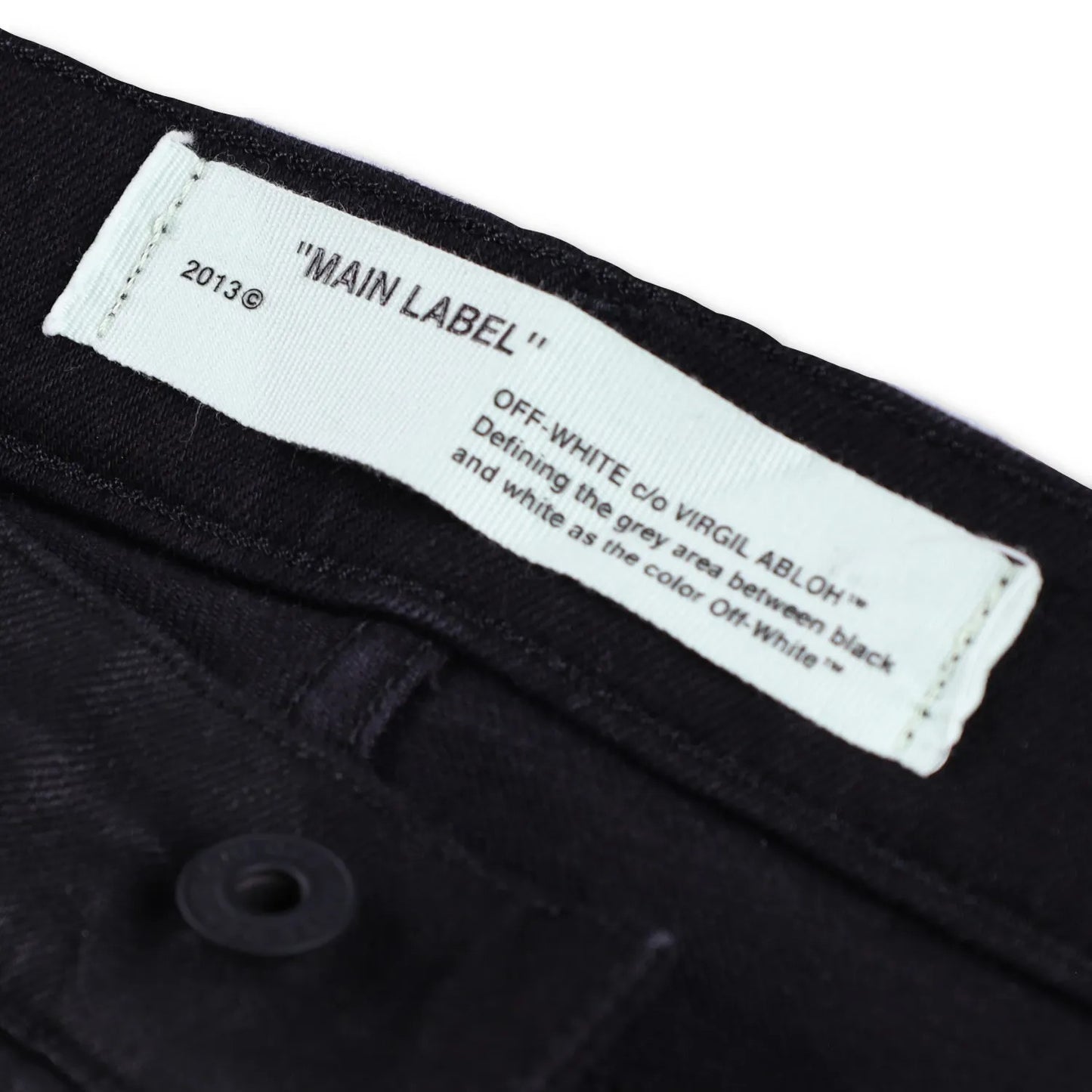 Off-White Mens Jeans Cotton Blend Straight Leg Black Denim Dark Size 34 RRP 450 — View 7