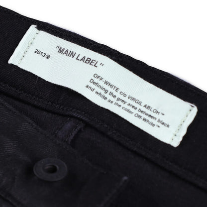 Off-White Mens Jeans Cotton Blend Straight Leg Black Denim Dark Size 34 RRP 450 — View 7