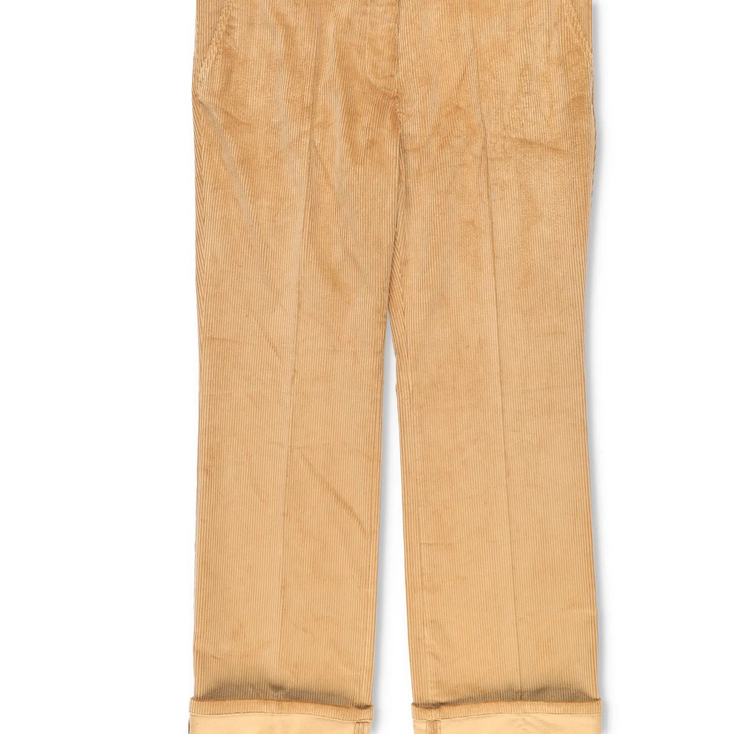 MIU MIU Men Velluto Coste Chino Trousers Yellow Corduroy Slash Pocket 50 RRP1220 — View 3
