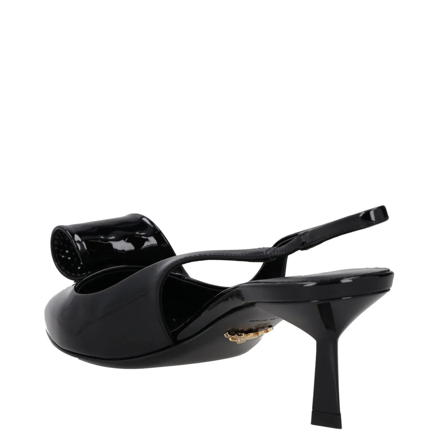 PRADA Womens Modellerie Torchon 55 Mid Heel Point Toe Pumps Black UK6 RRP 1320 — View 5