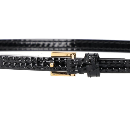 GUCCI Womens Bracelet Black Leather Gold Logo Thin G Logo RRP 225 — View 7