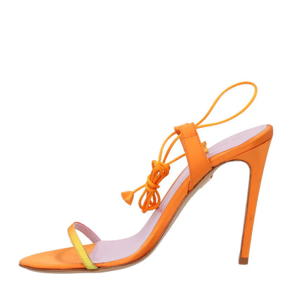TITI ADESA Yara Strappy Sandals Orange Satin Leather High Heel EU 40 RRP 550 — View 4