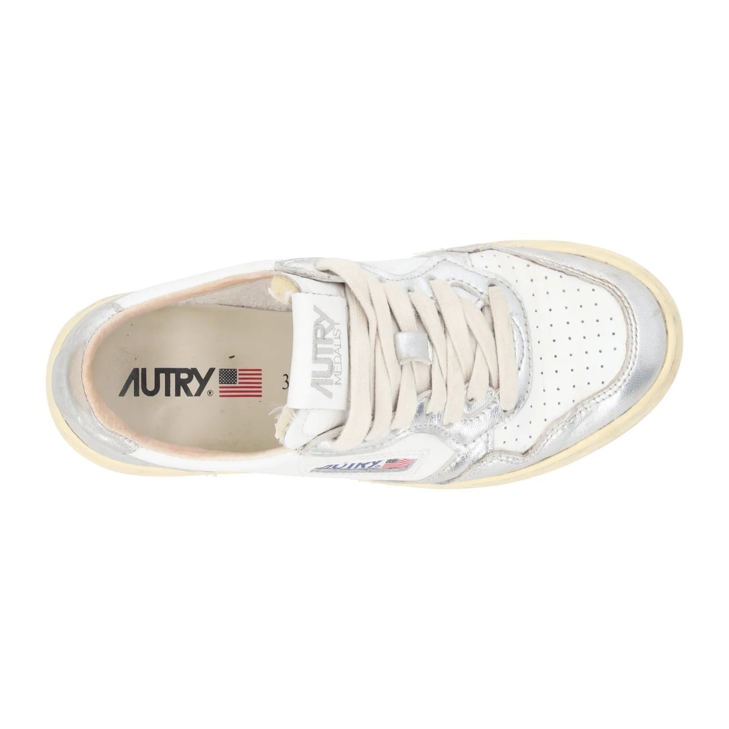 AUTRY Womens Medalist  Bicolour White Leather Low Top Sneaker EU 35 RRP 190 — View 7