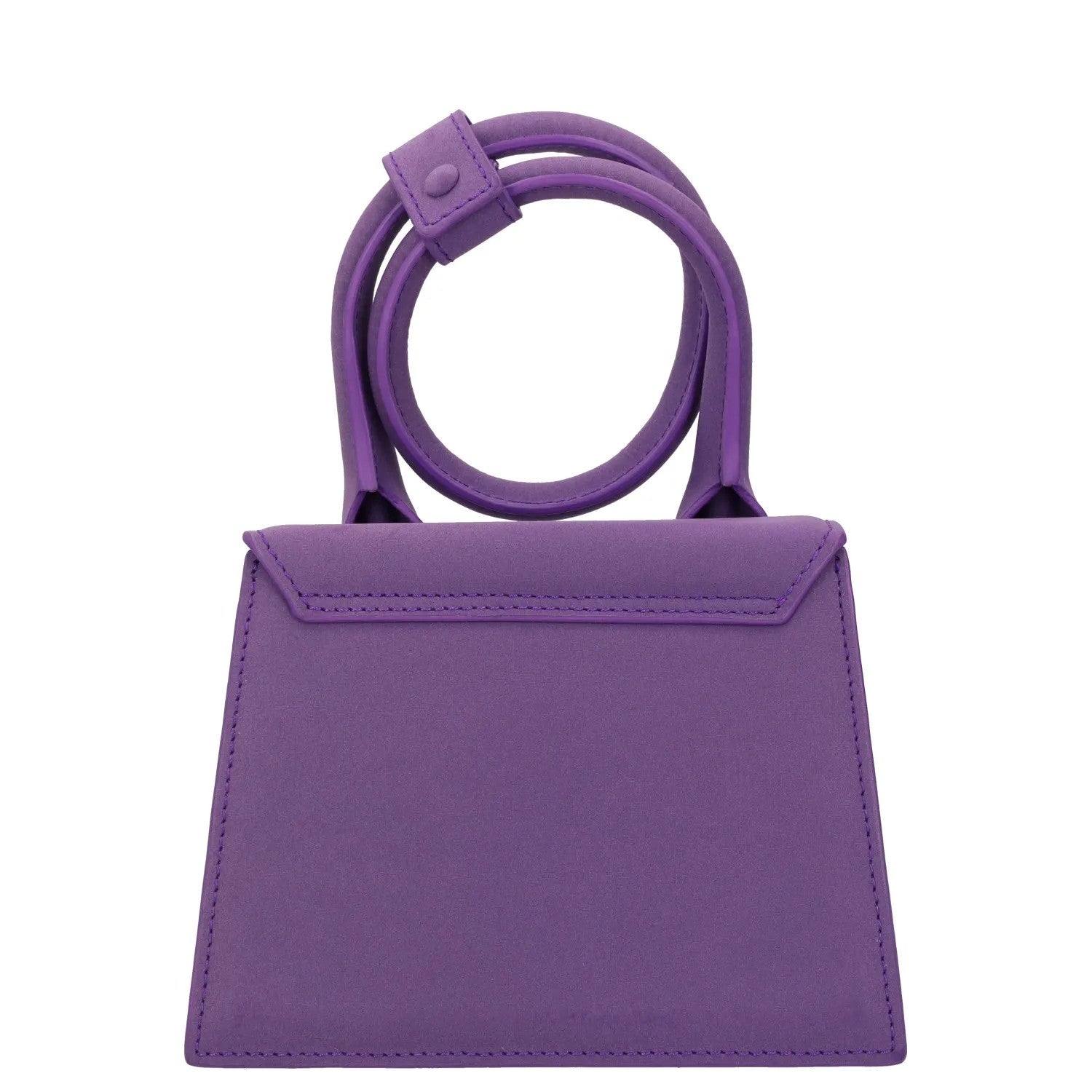 JACQUEMUS Womens Top Handle Bag Purple Leather Flat Closure Gold Accent S RRP450 — View 4