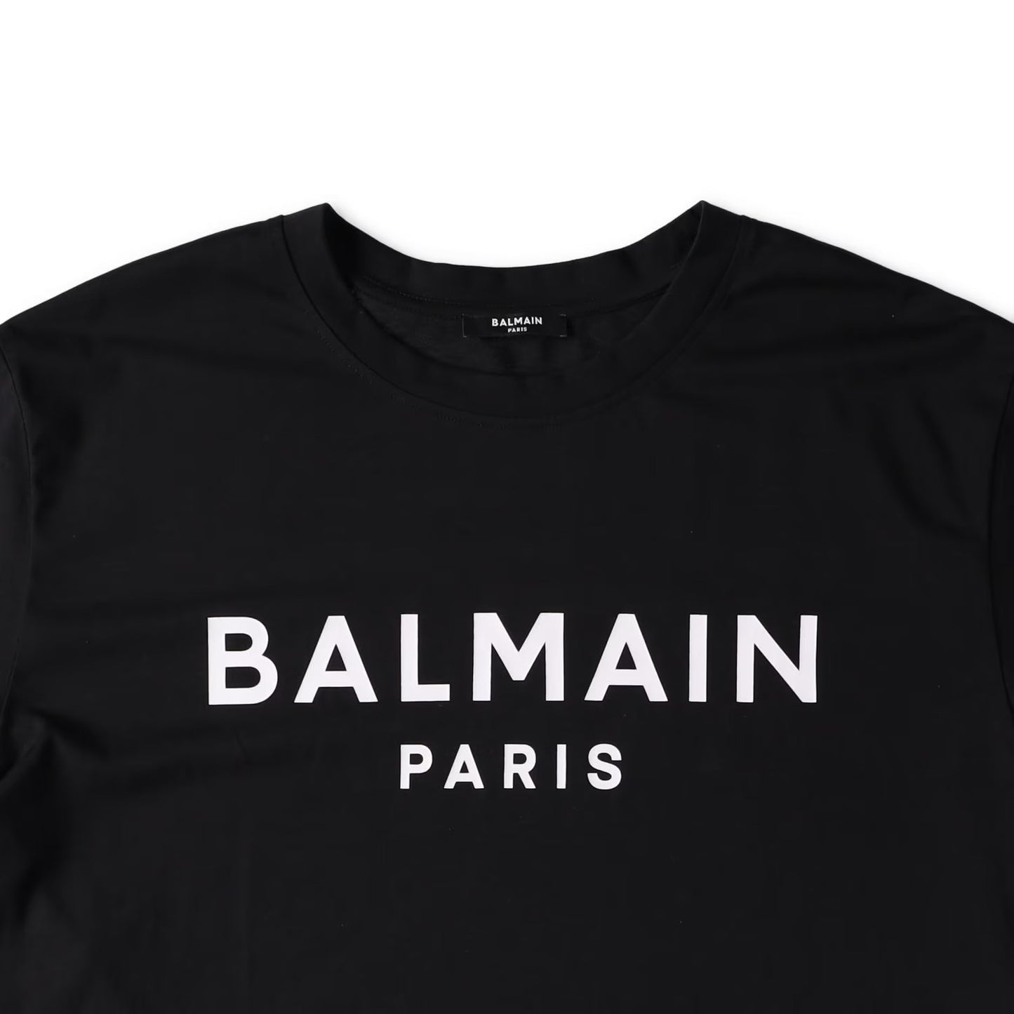 BALMAIN Mens Print T-Shirt Straight Fit Crew Neck Cotton Black M RRP 395 — View 3