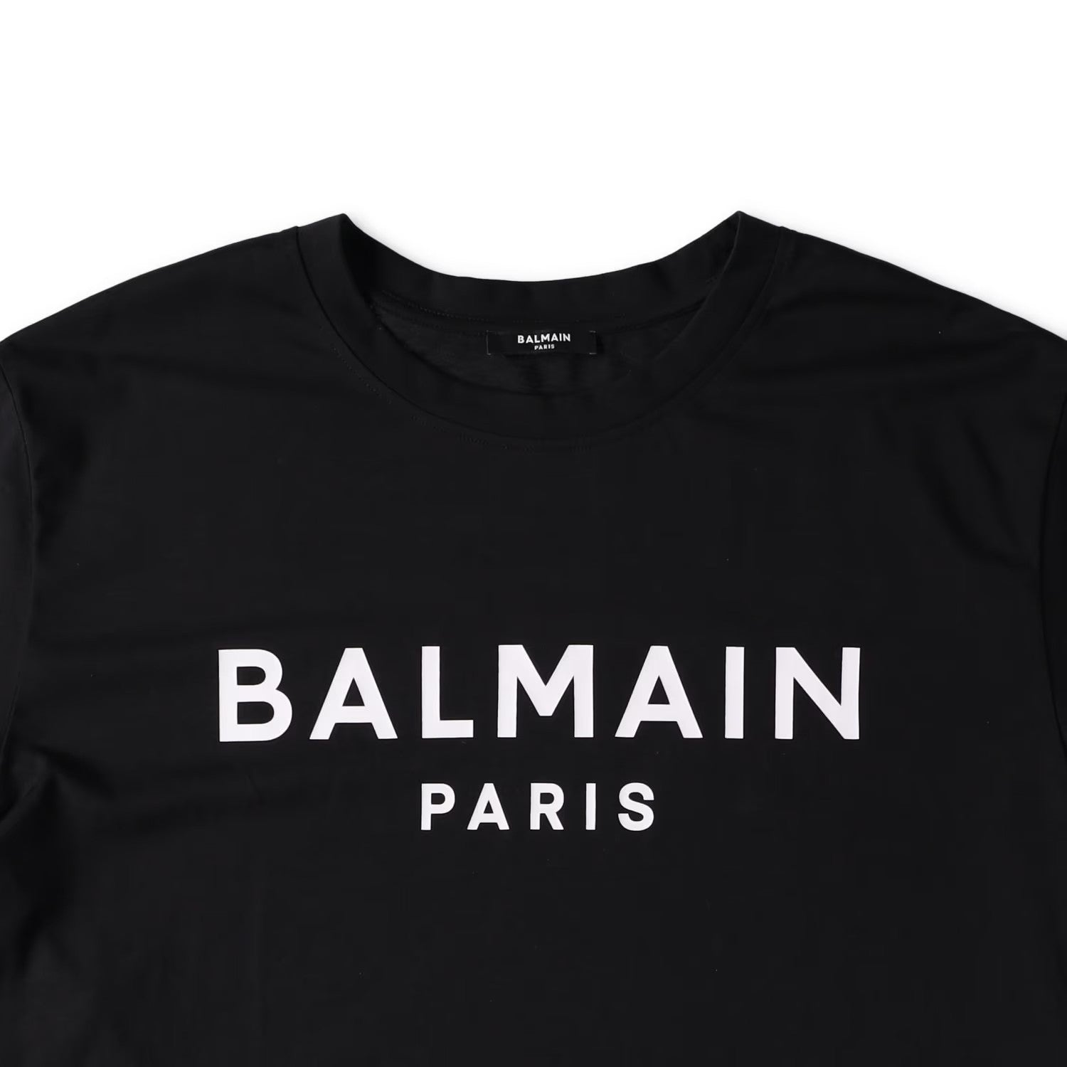 BALMAIN Mens Print T-Shirt Straight Fit Crew Neck Cotton Black M RRP 395 — View 3
