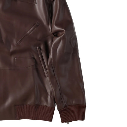 NORMA KAMALI Womens Oversized Moto Jacket Chocolate Core Front Zip M - 38 RRP274 — View 5