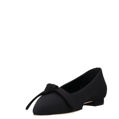 MANOLO BLAHNIK Womens Flats Black Synthetic Slip On Bow Detail UK 2 RRP 650 — View 3