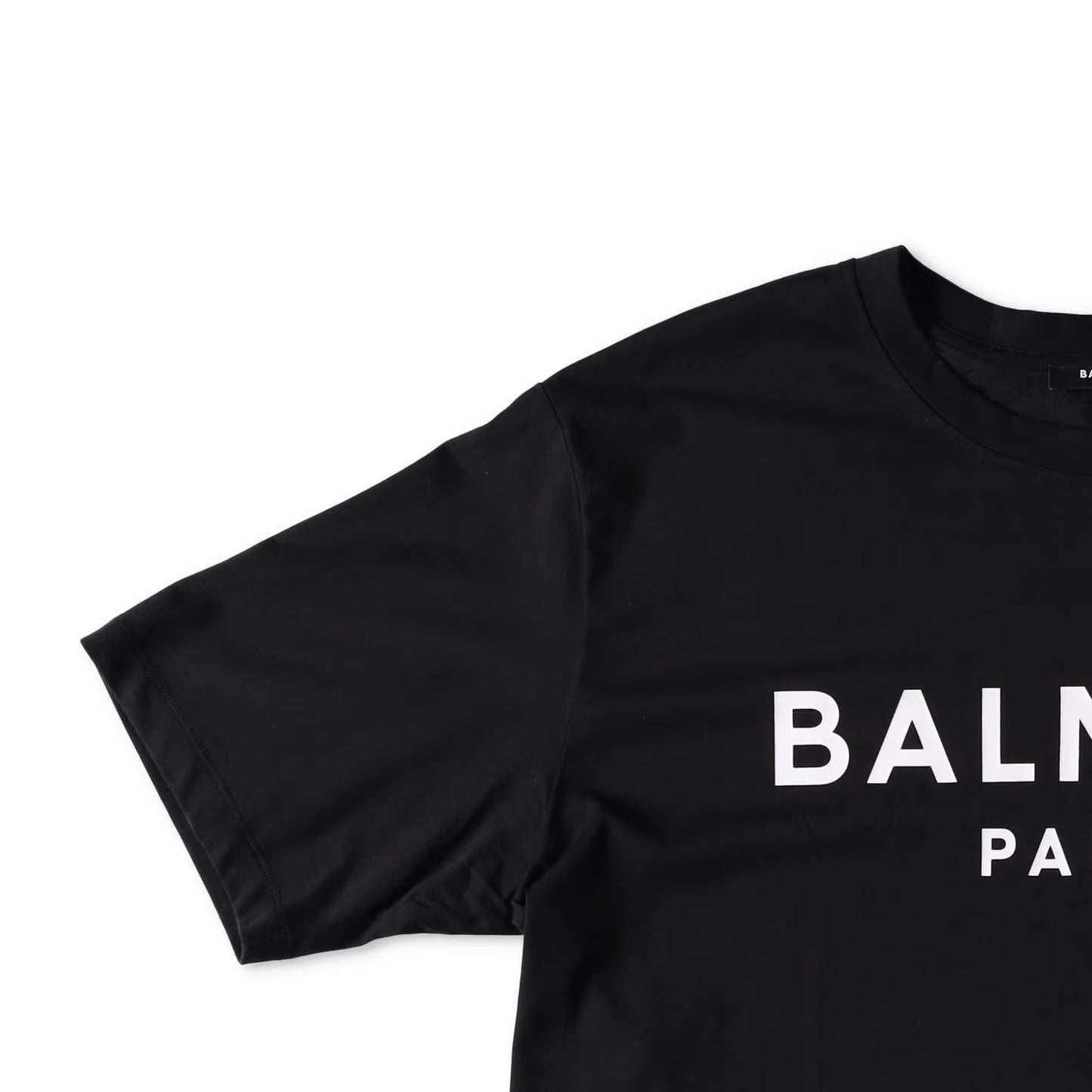BALMAIN Mens Print T-Shirt Straight Fit Crew Neck Cotton Black M RRP 395 — View 4