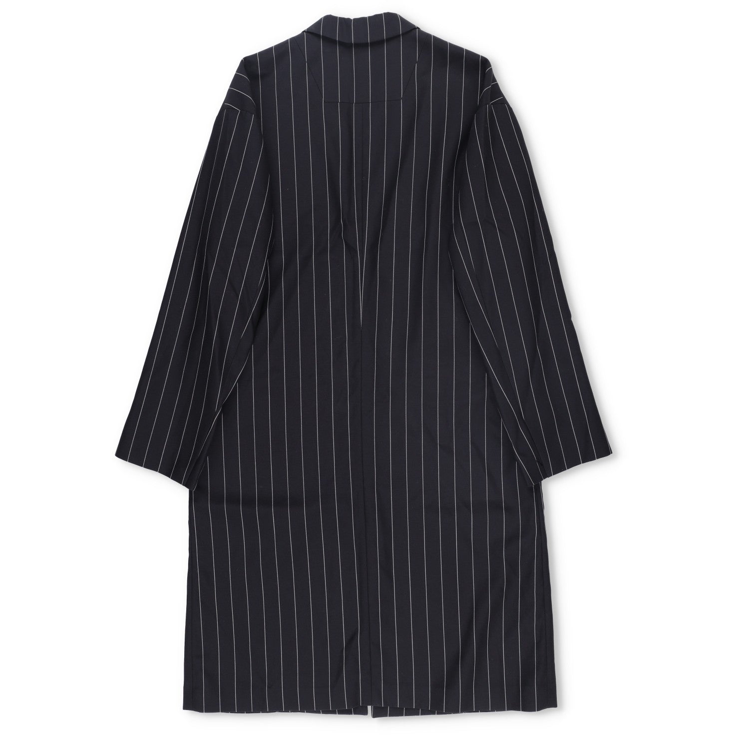 JUUN-J Unisex Striped Pinstripe Long Coat Wool Size 36 RRP1200 — View 11