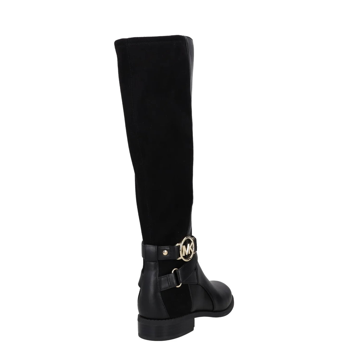 MICHAEL KORS Womens Knee High Boots Black Leather Gold Detail UK 2 RRP 150 — View 6