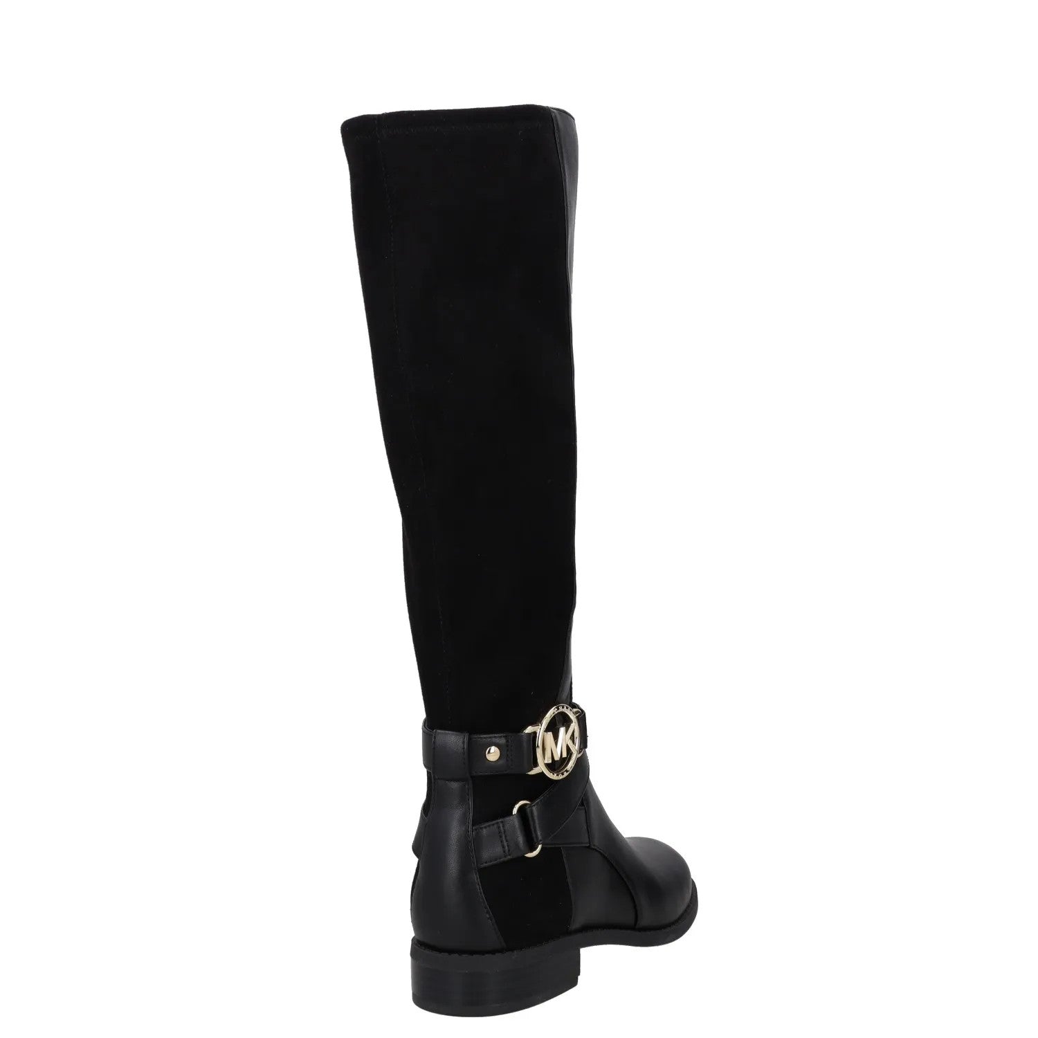 MICHAEL KORS Womens Knee High Boots Black Leather Gold Detail UK 2 RRP 150 — View 6