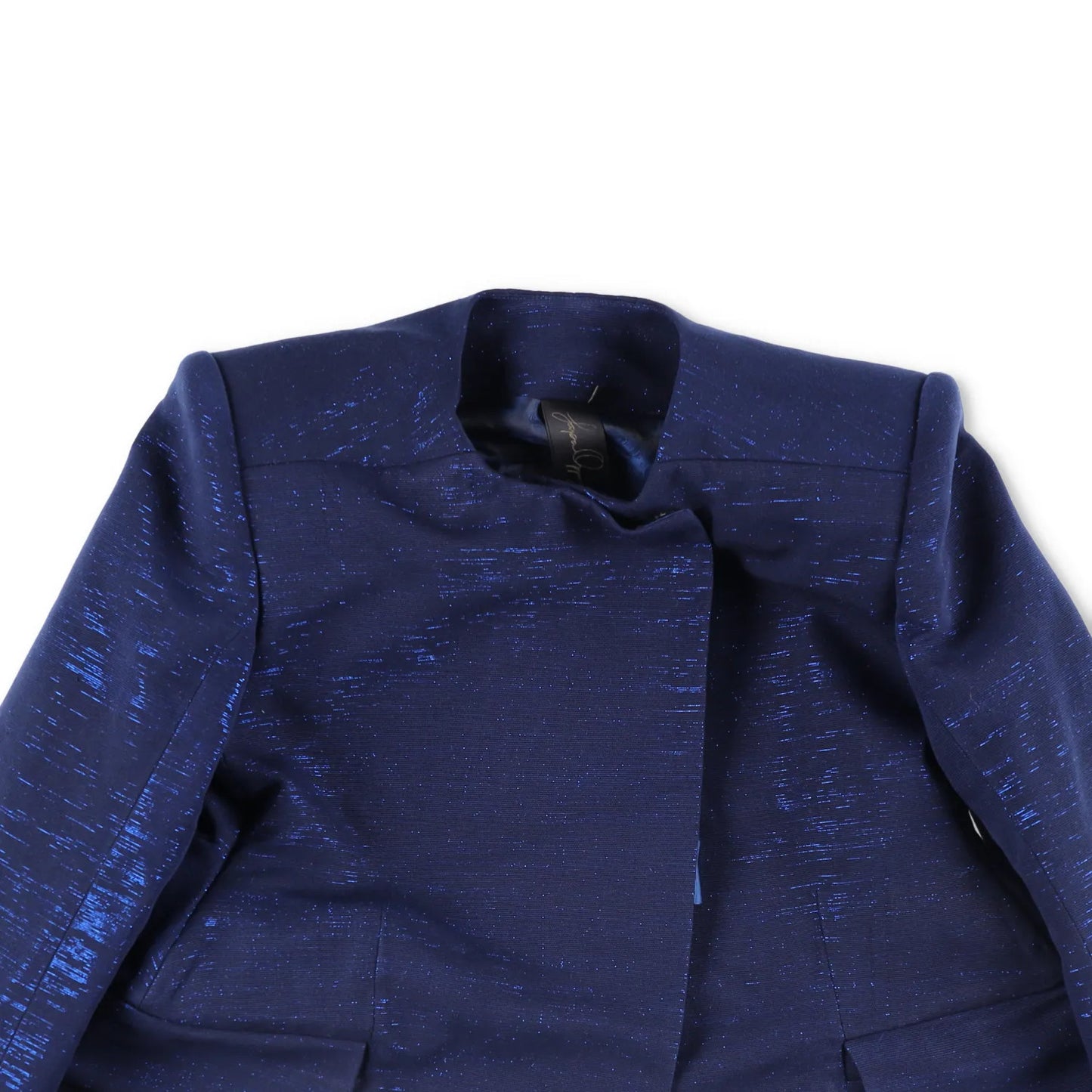 PAPA OPPONG Womens Shika Petiole Kente Blazer Jacket Blue Hook & Eye S RRP 2065 — View 2