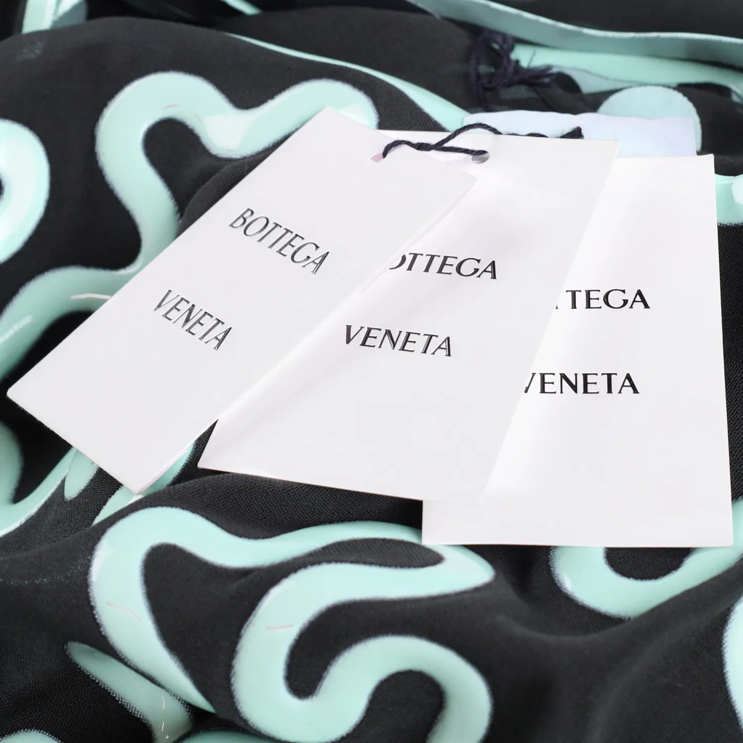 BOTTEGA VENETA Women Vic Top Blouse Layered Embroider Black Geometric M RRP4905 — View 8