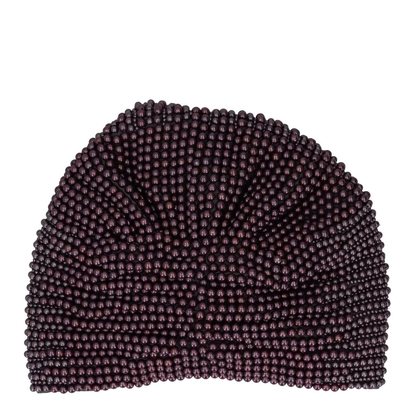 MARY JANE CLAVEROL Womens Turban Hat Purple Beaded Elastic One Size RRP 355 — View 2