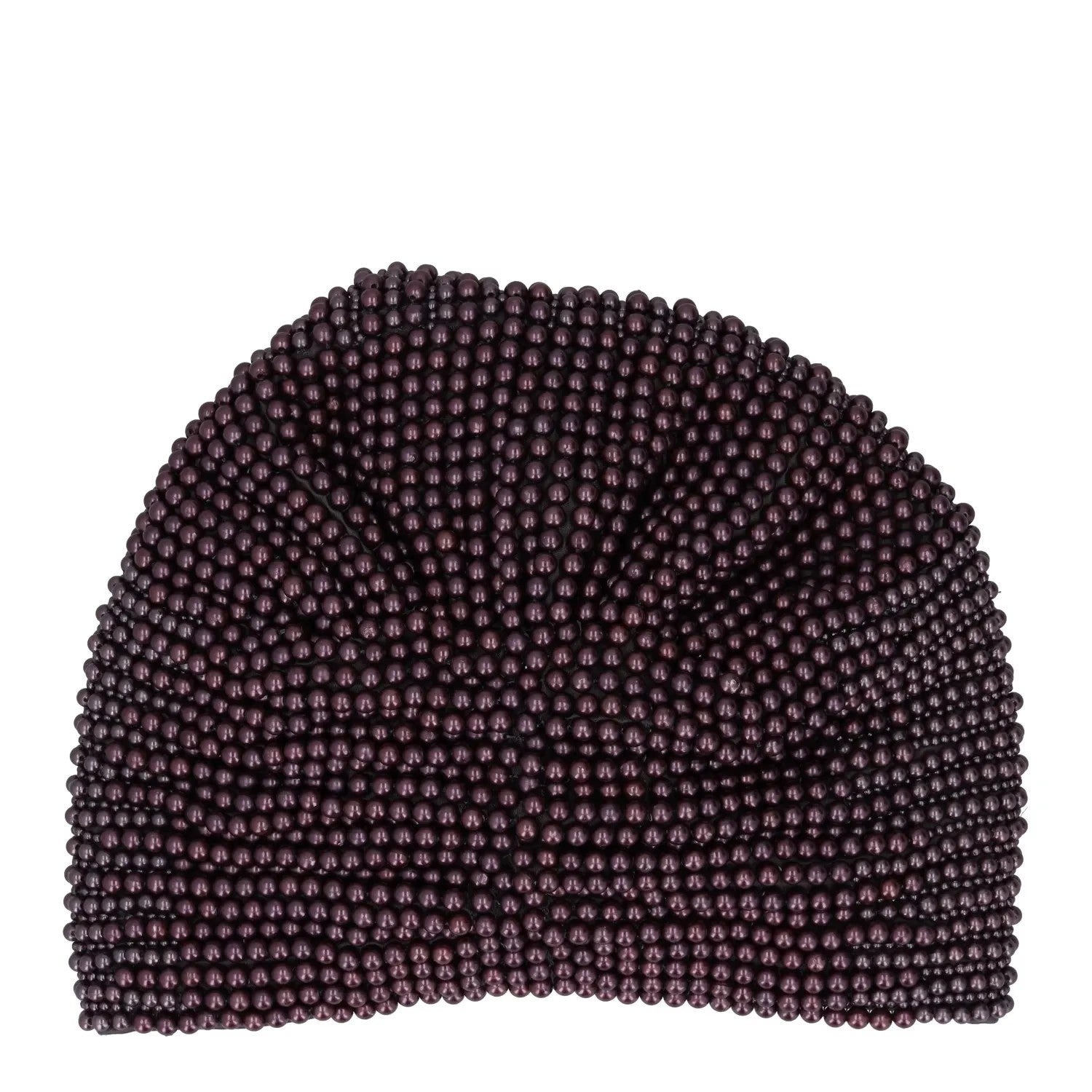 MARY JANE CLAVEROL Womens Turban Hat Purple Beaded Elastic One Size RRP 355 — View 2