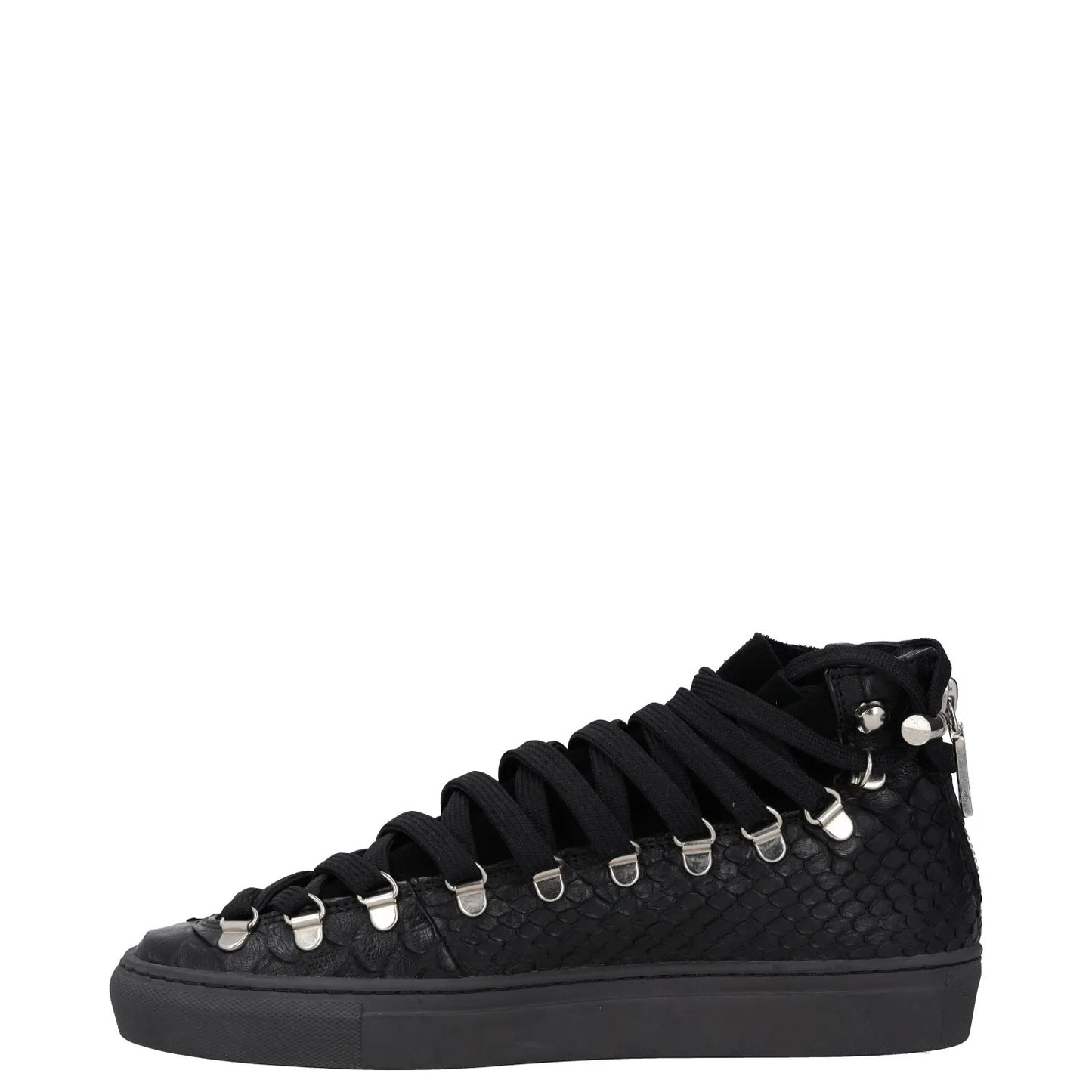 SWEAR Mens Trainers Black Leather Mid Top Lace Up Sneakers UK 6 RRP 250 — View 4