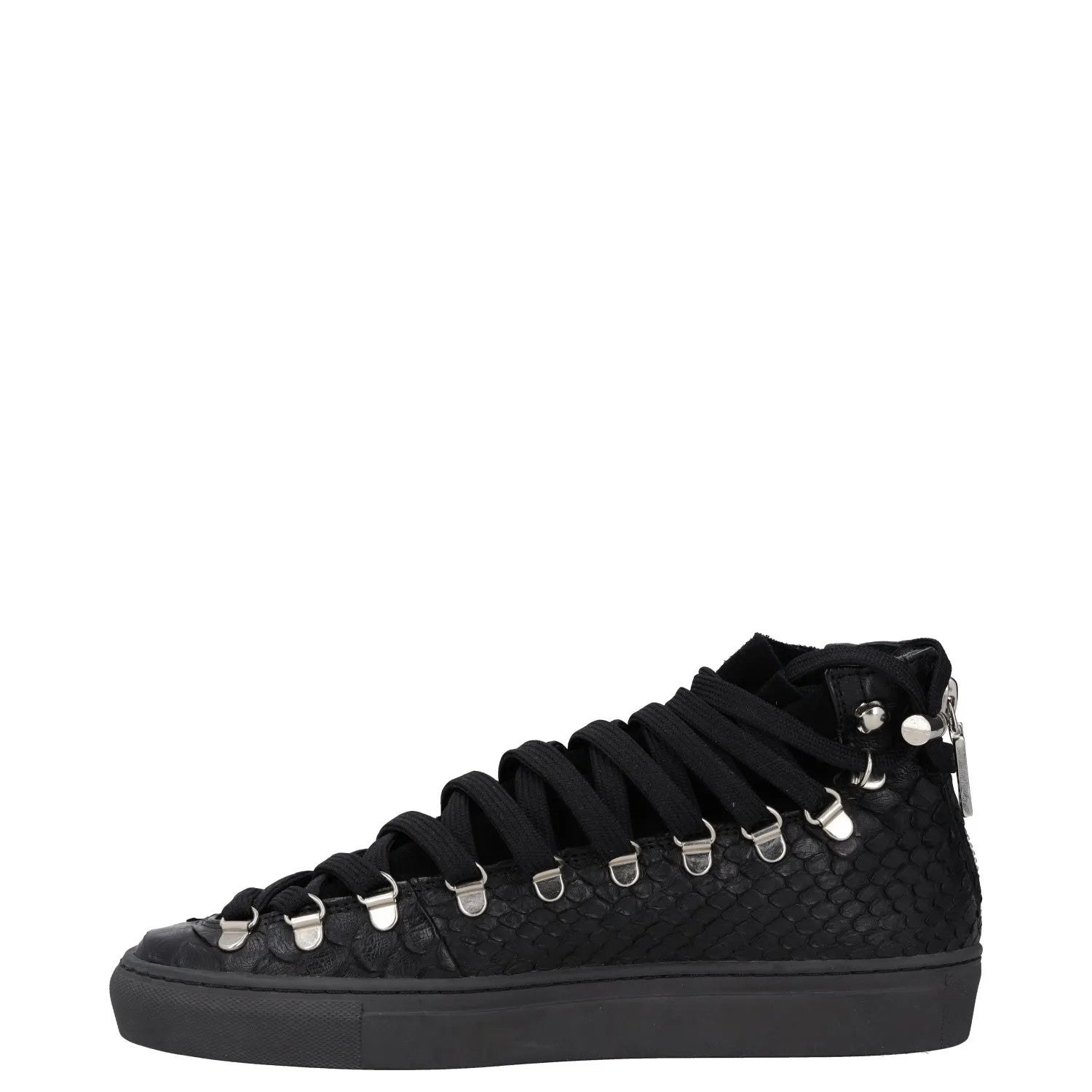 SWEAR Mens Trainers Black Leather Mid Top Lace Up Sneakers UK 6 RRP 250 — View 4