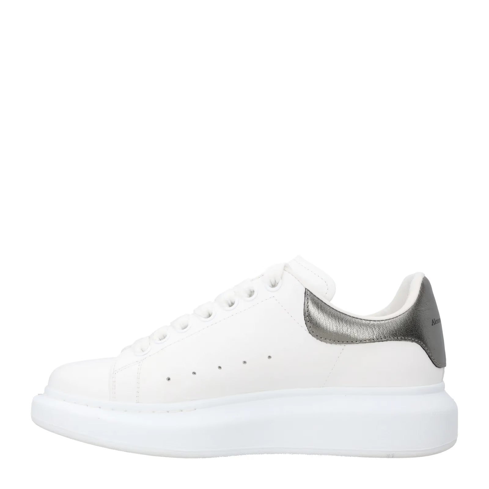 ALEXANDER MCQUEEN Womens Sneakers White Leather Low Top Lace Up EU 35.5 RRP 450 — View 4