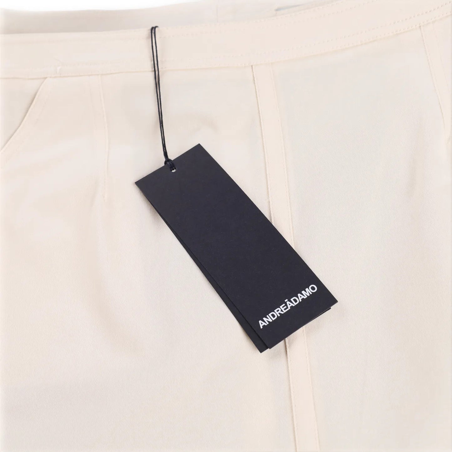 ANDREADAMO Womens Midi Skirt Double Belt White Tie Closure Size L RRP 480 — View 6