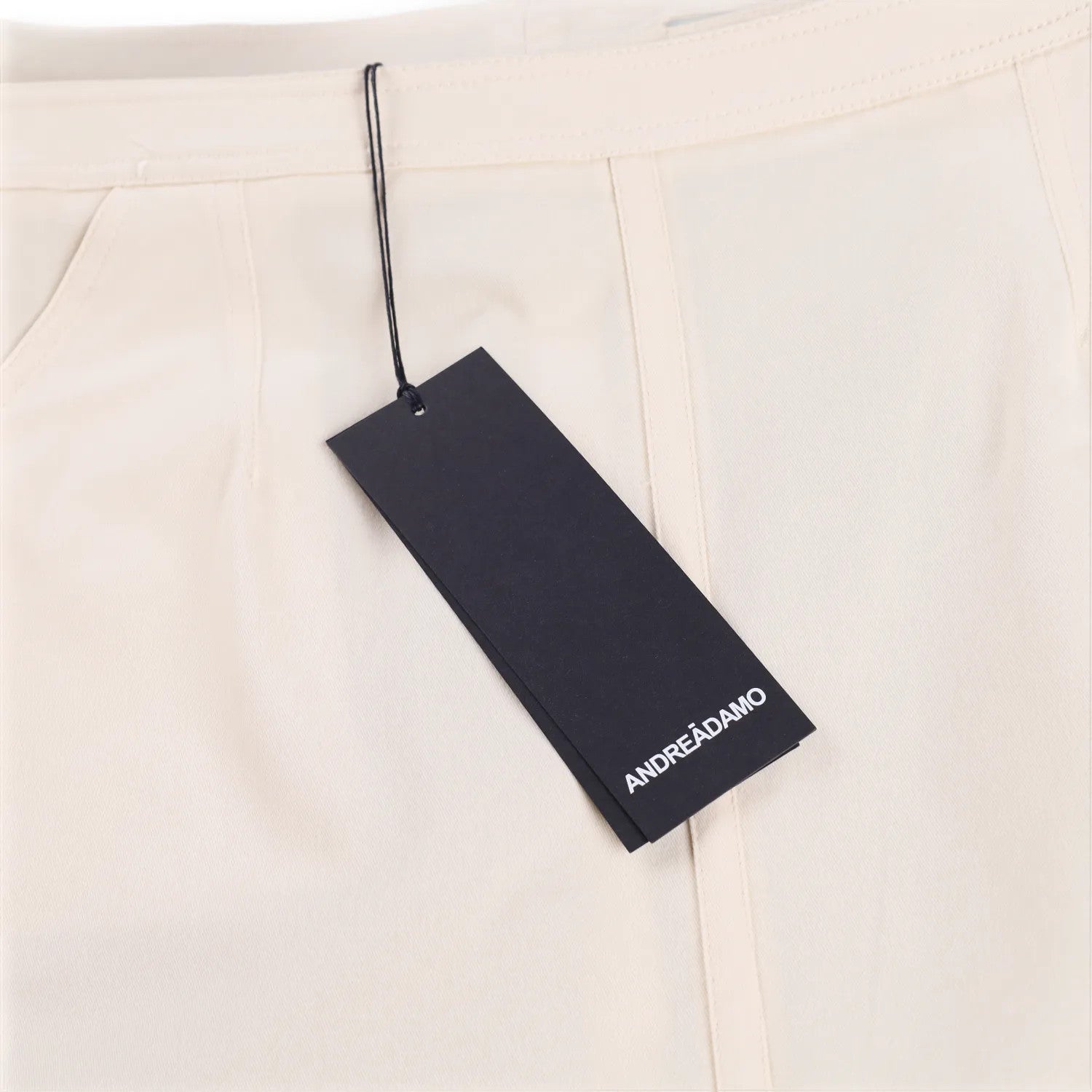 ANDREADAMO Womens Midi Skirt Double Belt White Tie Closure Size L RRP 480 — View 6