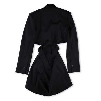 JACQUEMUS Womens La Robe Bari Long Sleeve Side C/O Mini Dress Black 40 RRP 830 — View 5