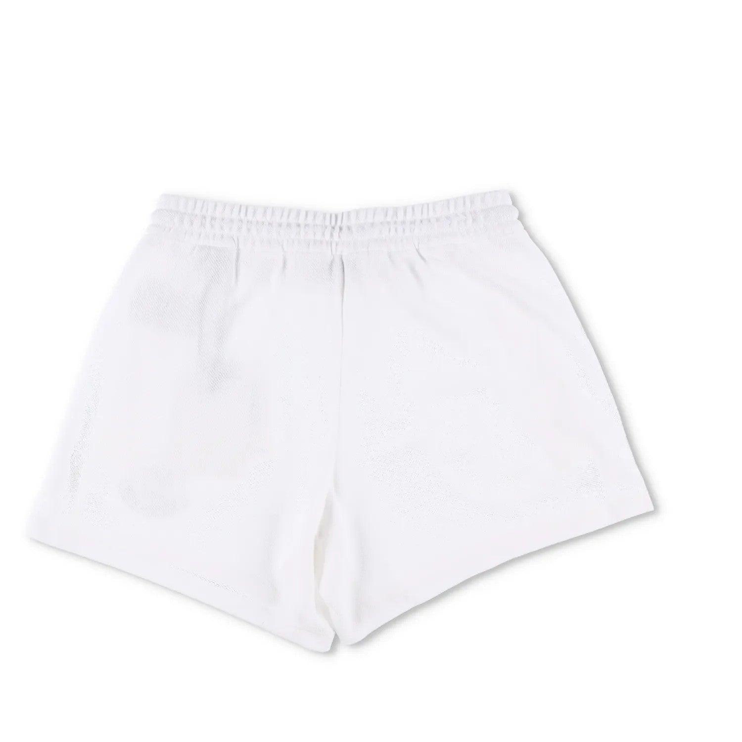 MONCLER Womens Sweat Bottoms Shorts Logo Patch Bermuda White Size M RRP 395 — View 8