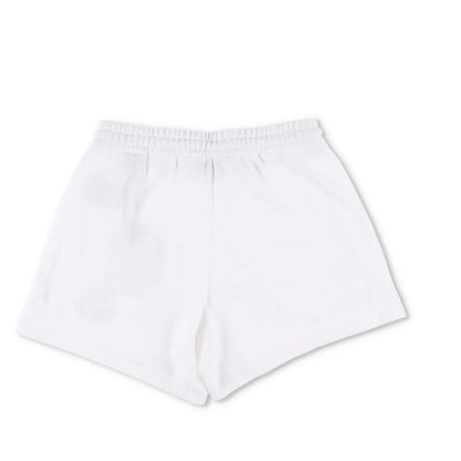 MONCLER Womens Sweat Bottoms Shorts Logo Patch Bermuda White Size M RRP 395 — View 8