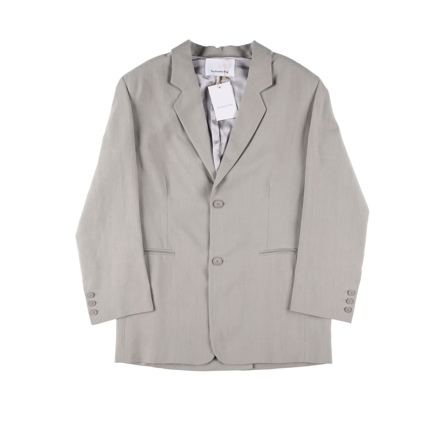 FRANKIE SHOP Womens Aiden Single Breasted Blazer Linen Sage Size S RRP 350