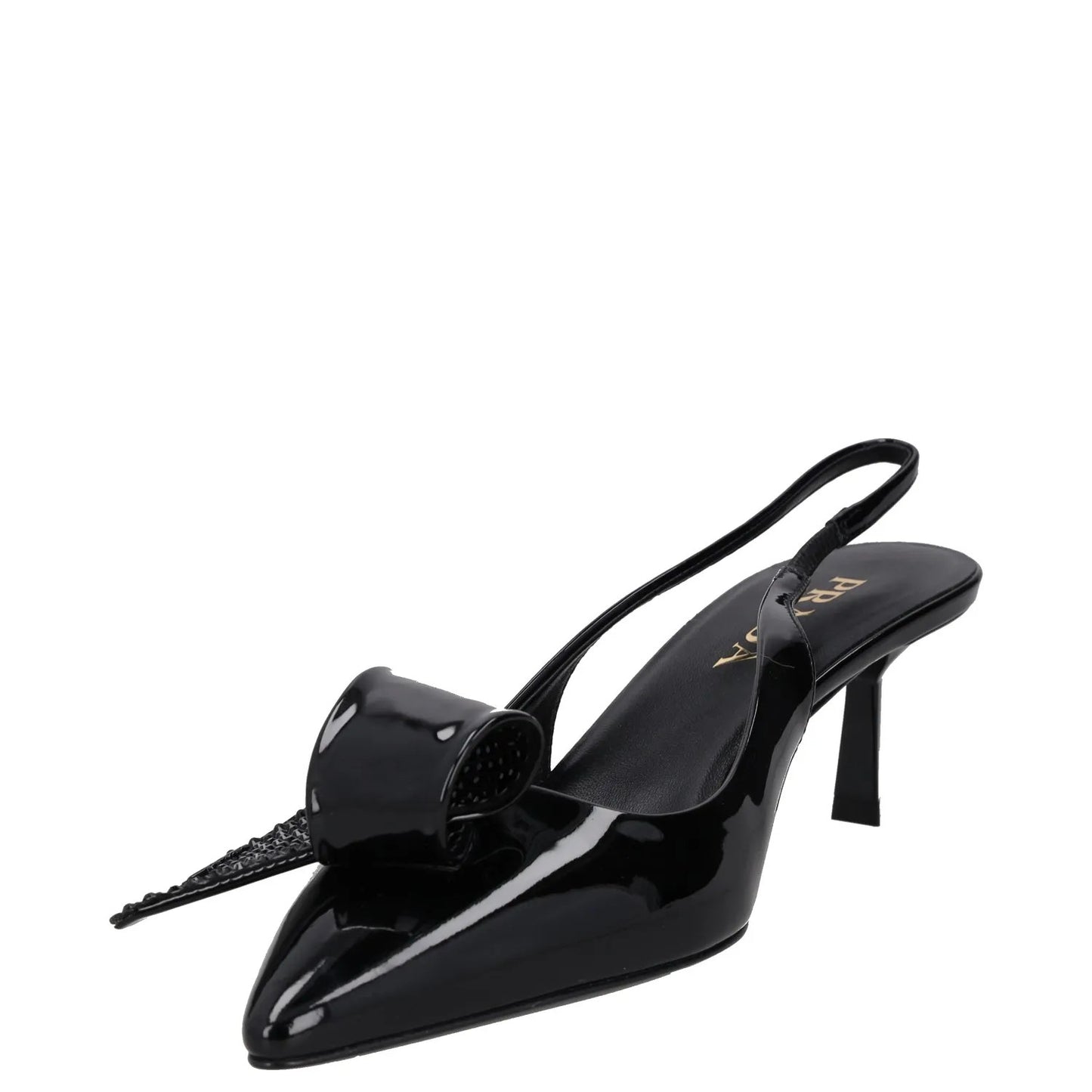 PRADA Womens Modellerie Torchon 55 Mid Heel Point Toe Pumps Black UK6 RRP 1320 — View 3