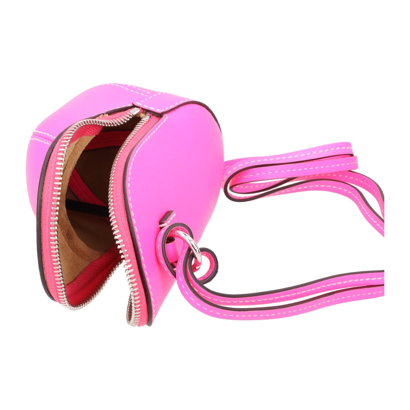 JW ANDERSON Leather Pink Mini Nano Bag Coin Purse Handbag Neon RRP360 — View 9