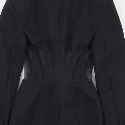 MUGLER Women's Black Basic Jacket Zip Closure Long Sleeve Size 34 RRP 1870 — View 4
