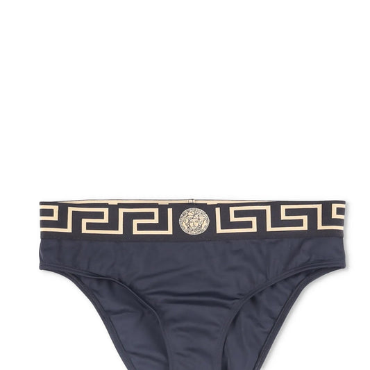 VERSACE Womens Bikini Bottom Logo Elasticated Waist Black Bikini Size 3 RRP 150 — View 2
