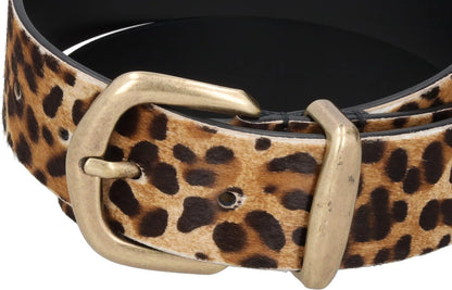 DOLCE & GABBANA Womens Waist Belt Leopard Print Gold Buckle Size 80 RRP 350 — View 7