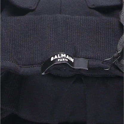BALMAIN Mens Joggers Cotton Black Cuffed Elastic Drawstring Waist Size XS RRP425 — View 7