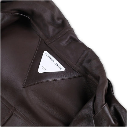 BOTTEGA VENETA Womens Blouson Medium Weight Nappa Coat Jacket Green L RRP 3882 — View 8
