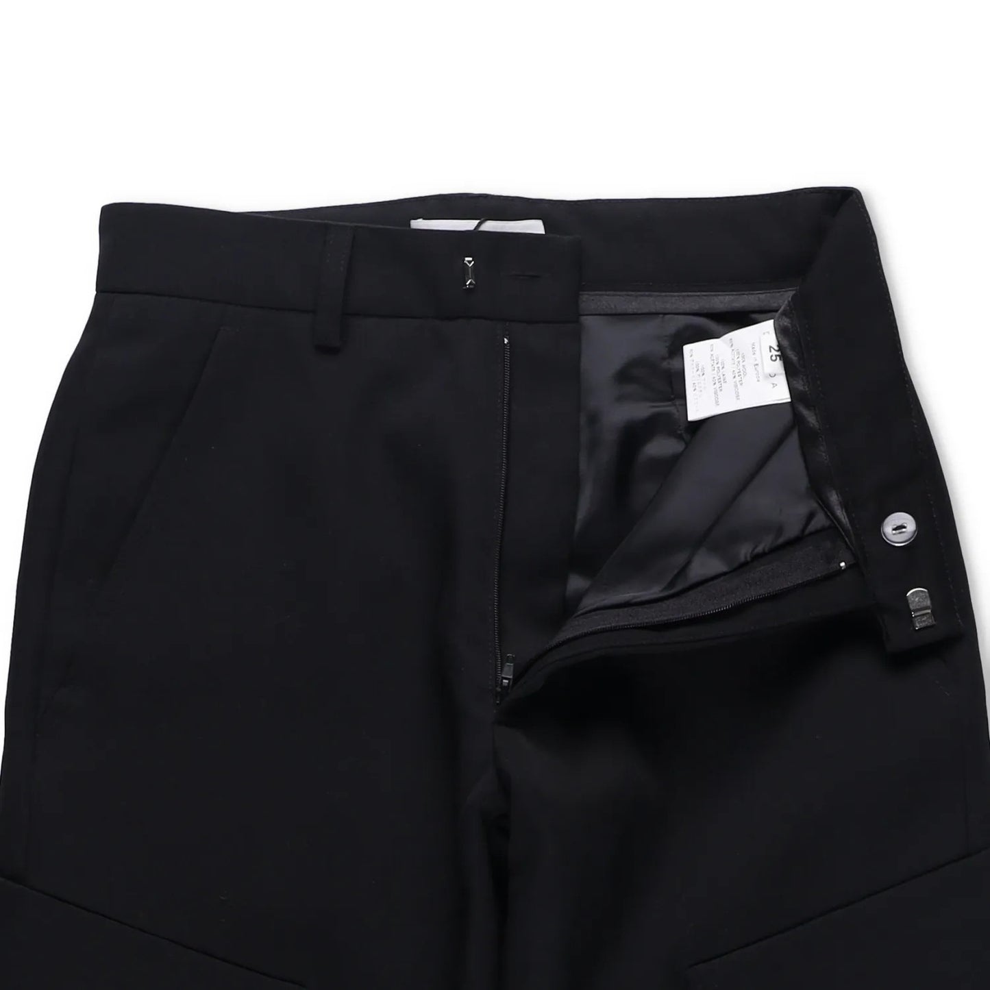DELADA Mens Cargo Trousers Black Wool Blend Elastic Cuffs Size 25 RRP 250 — View 8