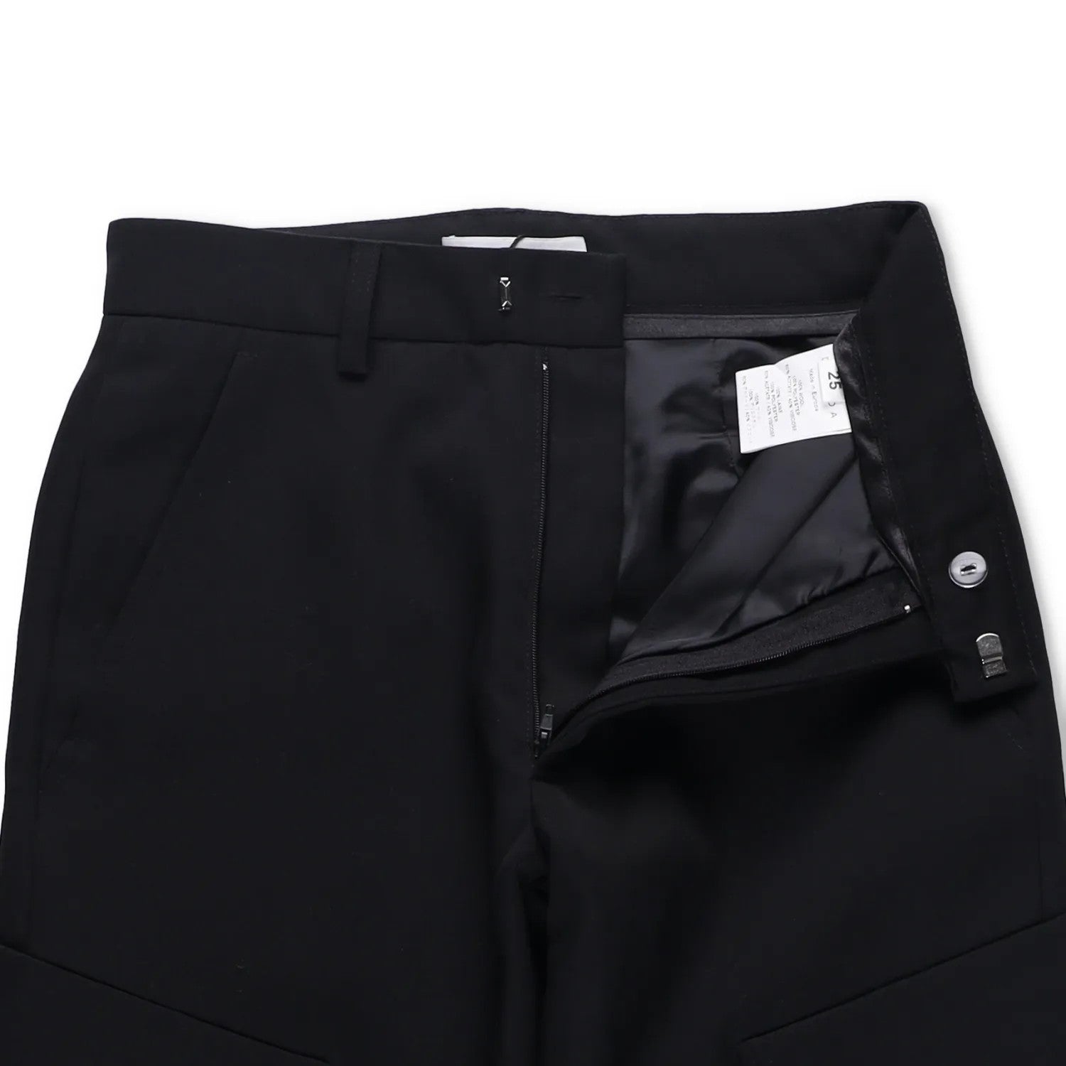 DELADA Mens Cargo Trousers Black Wool Blend Elastic Cuffs Size 25 RRP 250 — View 8