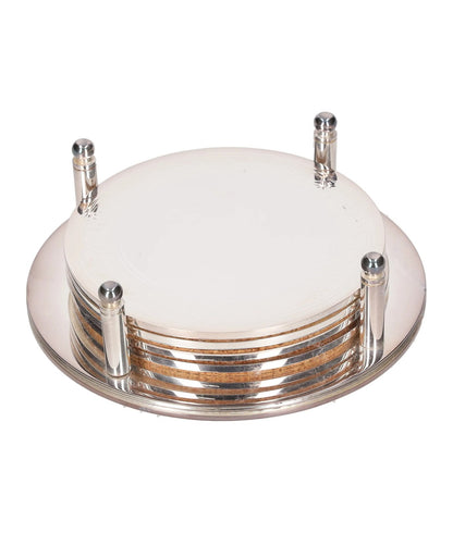 SOHO HOME Rochester Engraved Silver Coasters Set Of 4 Stainless Steel OS RRP 125 — View 3
