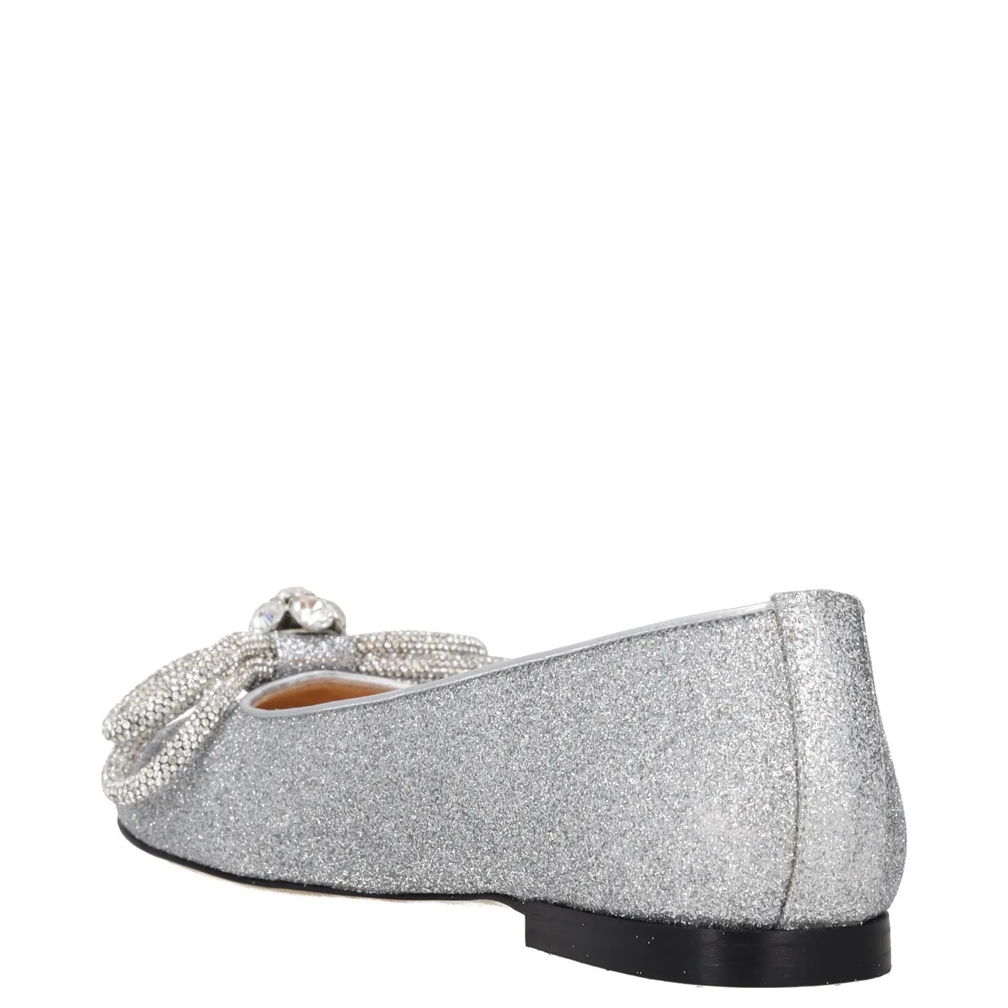 MACH & MACH Women Flats Silver Synthetic Bow Detail Slip On Round Toe UK6 RRP500 — View 5